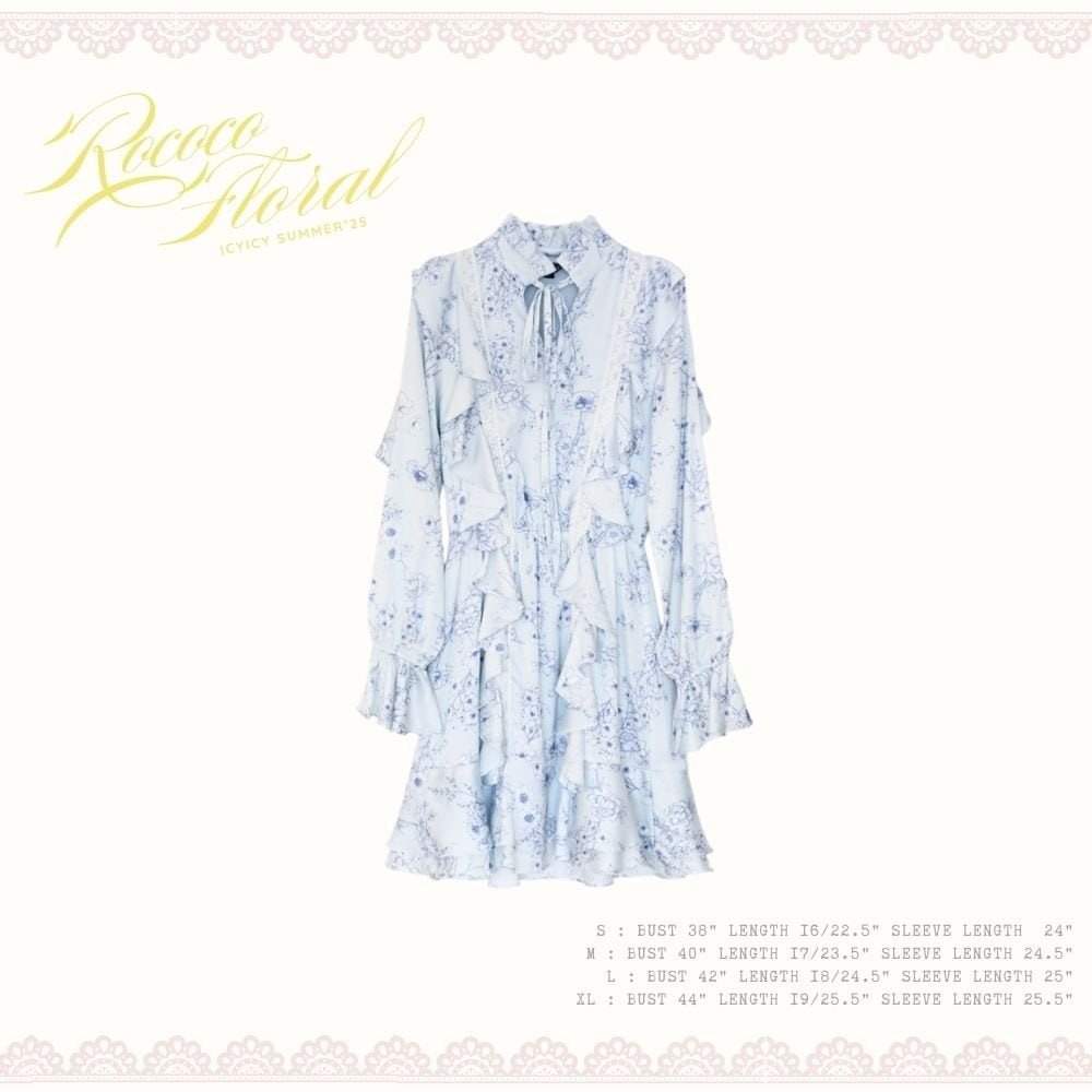 Rococo Floral Dress DI15601เซอร์ไพรส์ตระกูล Aster สีใหม่!